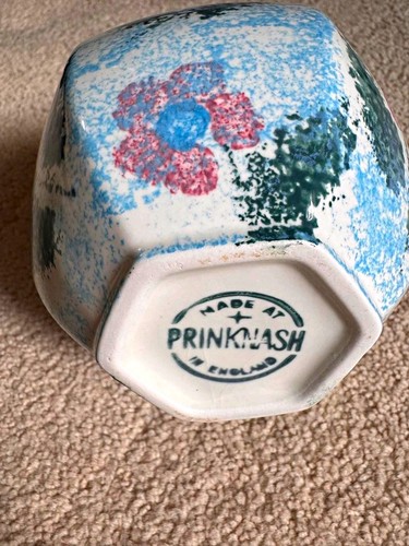 Prinknash ceramic vase blue - ceramic,