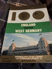 England v West Germany football programme 12th March 1975