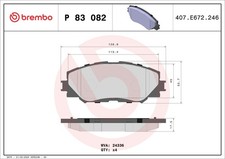 ✅Fits BREMBO P 83 082 HAM PADS. FRONT TOYOTA RAV 4 06- 2.2 D-4D  ⭐UK Seller⭐