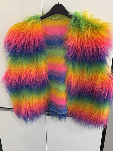 Rainbow fancy dress waistcoat - rainbow,