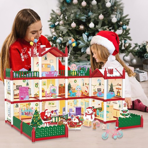 Christmas cottage dollhouse - christmas,