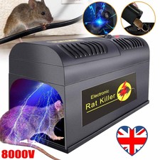 8000V Electronic Mouse Trap Control Kill Big Rat Pest Electric Rodent Zapper UK