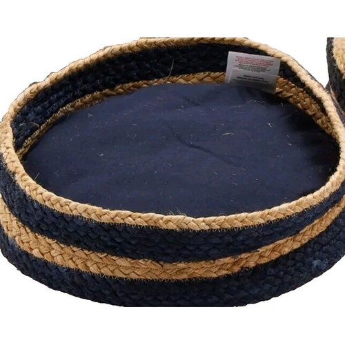 Cat braided weave basket - cat, jute