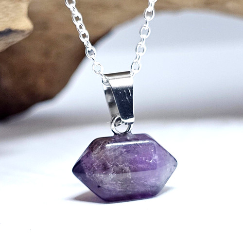 Natural amethyst crystal - natural,