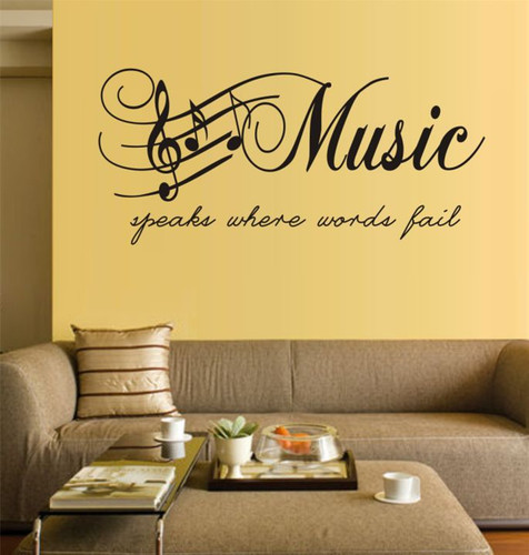 Music notes wall - music,