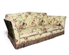 VINTAGE CHINTZ SOFA CRIMSON