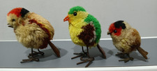 Vintage Antik Steiff ANTIQUE BIRDS pompom 4 to 6cm. X3 METAL FEET. LOTS TO LIST.