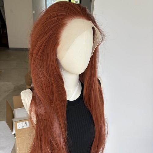 Lace front wig copper red - lace,