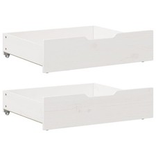 2x Under-Bed Drawers White
