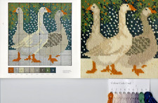 Elizabeth Bradley Xmas Snow geese tapestry and wool chart.