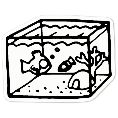 Fish tank decal stickers - 'fish, tank'