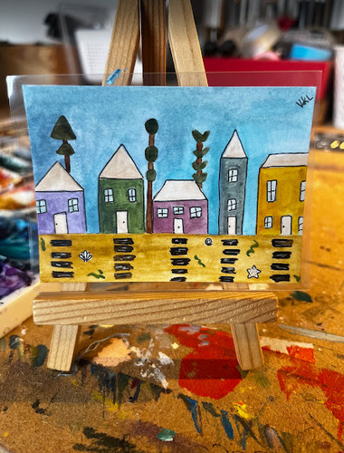 Original watercolour aceo - original,