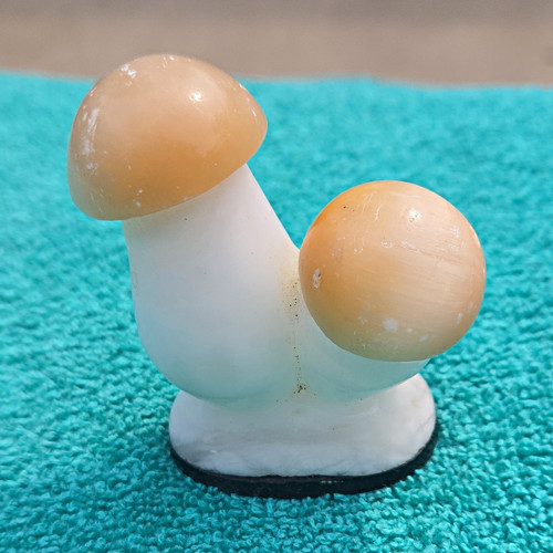 Polished stone mushroom - stone,