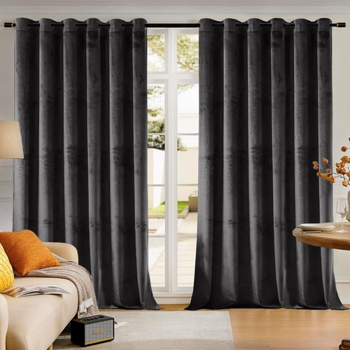 Thick velvet blackout curtains - velvet,