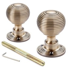 1 Pair Of Antique Brass