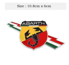 For Abarth Car Rear Badge 3D