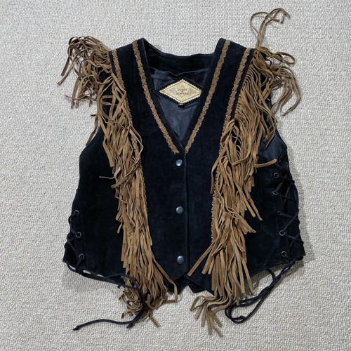 Vintage suede fringe - suede,
