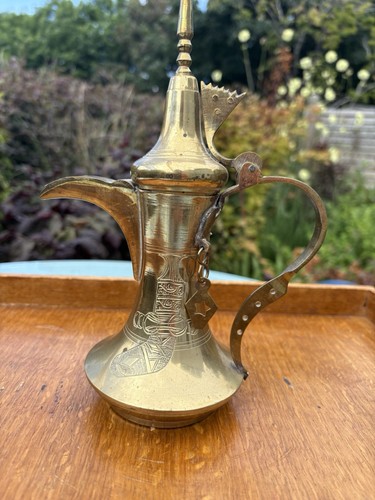 Vintage brass arabic dallah - brass,