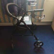 Folding Rollator Walker Lightweight Disability Aid Mobility 4 Wheels With Seat