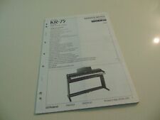 Roland Digital Intelligent Piano KR-75 Keyboard Service Notes Repair Manual