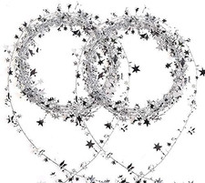 VEYLIN 2 Pack 25Ft Star Shaped Tinsel Wire Garland for Christmas Trees