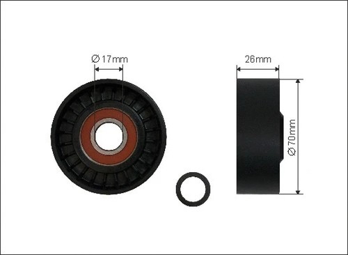 Tensioner pulley ribbed belt - tensioner,