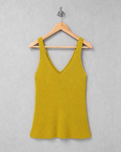 Knitted vest top massimo dutti - top,