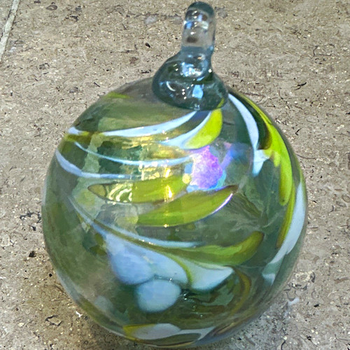 Hand blown art glass hanging - hand,