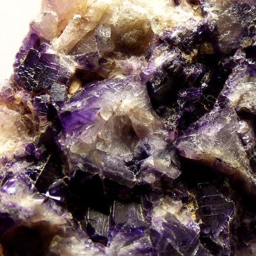 Blue john fluorite crystal - blue,
