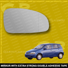 For Chevrolet Aveo wing mirror glass 03-09 Right Driver side with Wide Angle