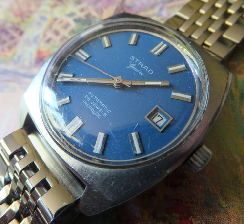 Blue dial strad geneve 2791 - strad,
