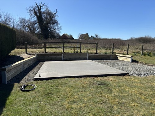 Concrete base concreting log - base,
