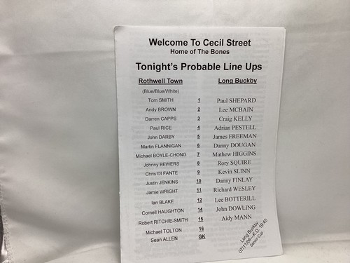 Rothwell town long buckby - rothwell,