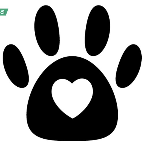 Dog pet paw print - print, decal