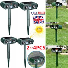 New Ultrasonic Solar Cat Dog Repellent Fox Pest Scarer Deterrent Repeller Garden