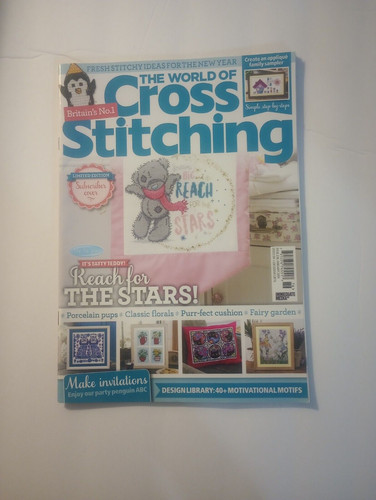 World cross stitching back - of,