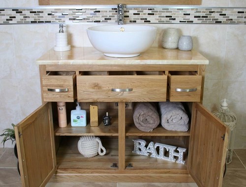 Bathroom vanity unit oak - bathroom,