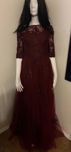 Femme formal gown burgundy - la,