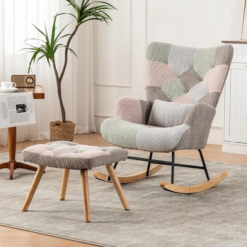 Patchwork wingback rocking - patchwork,