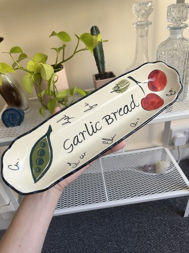 Vintage ceramic garlic bread - vintage,