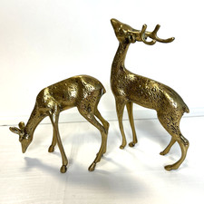 2 x Mid-Century Vintage Brass