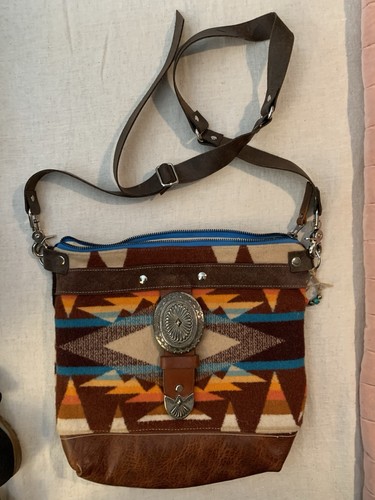 Ooak aztec leather - aztec, /pendleton