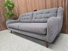 Designer Label Camden 4 Seater Sofa In Stone Grey Weave RRP: £1049