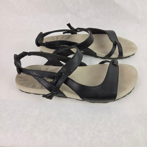 Merrell black leather strappy - merrell,
