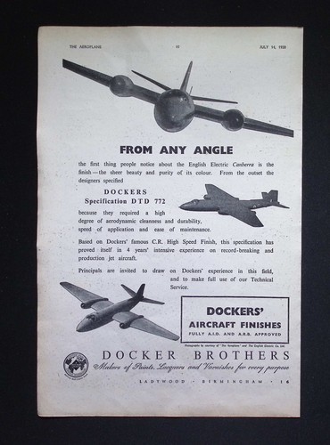 Original 1950 advert dockers - original,