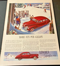 Red 1941 Lincoln Zephyr V-12