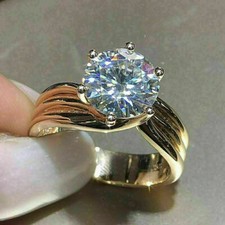 14K Yellow Gold Finish 3 Ct