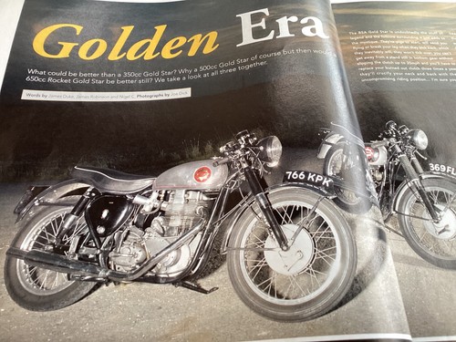 Bsa gold star rgs motorcycle - gold,