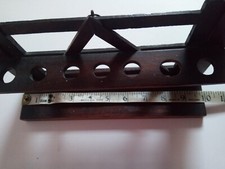 VINTAGE WOODEN PIPE RACK HOLDS 7 PIPES IS IN THE FORM OF A FIELD GATE