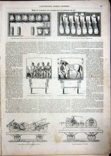 Original Old Antique Print